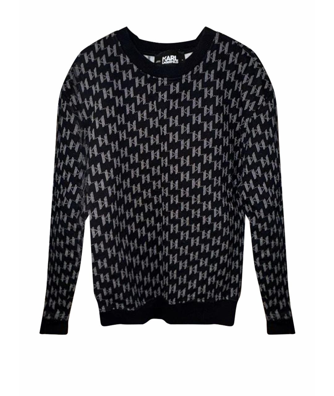 KARL LAGERFELD Черный хлопковый джемпер / свитер, фото 1