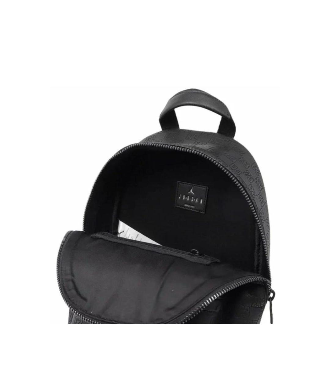 JORDAN Черный кожаный рюкзак, фото 4