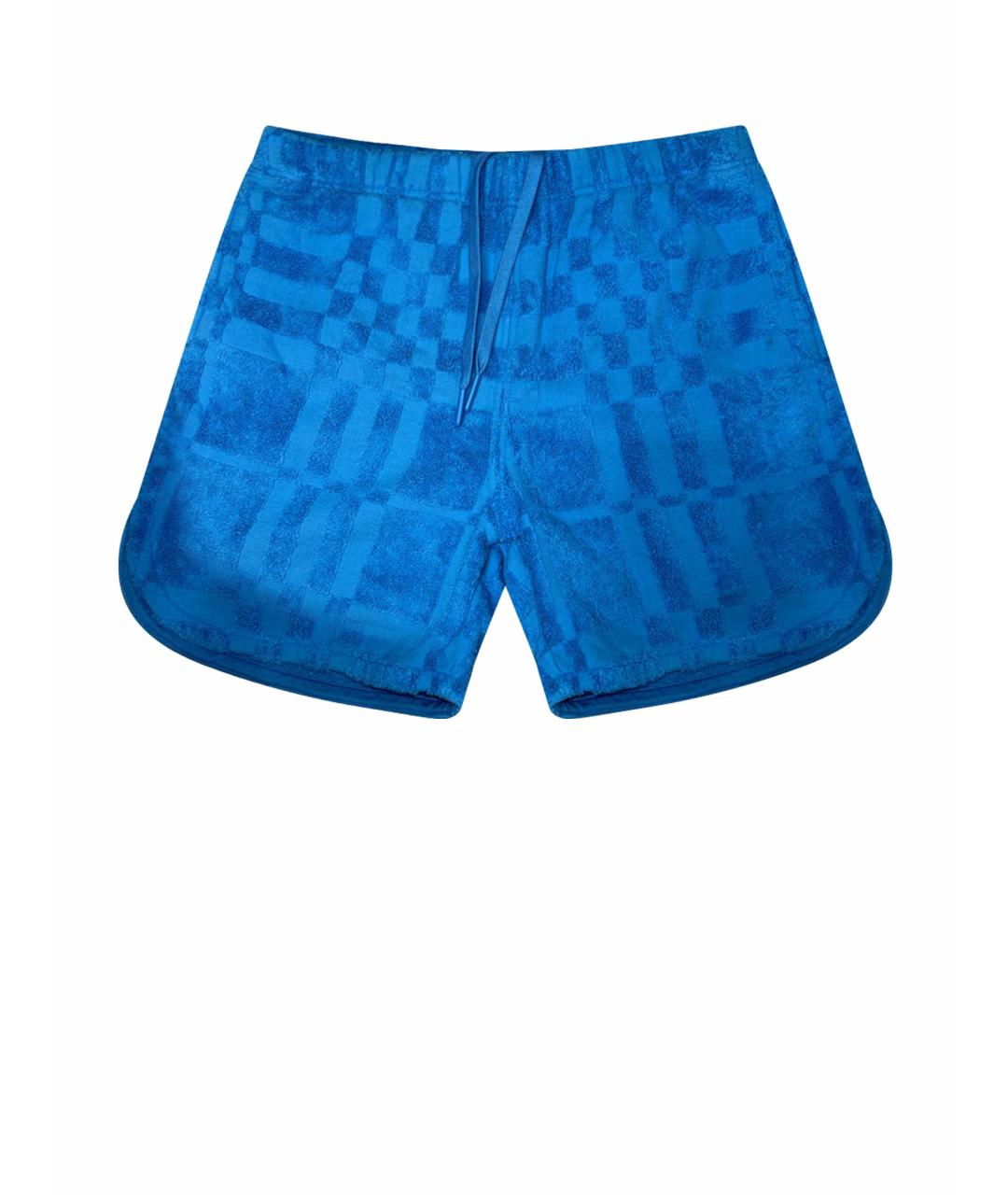 BURBERRY Голубые хлопковые шорты, фото 1