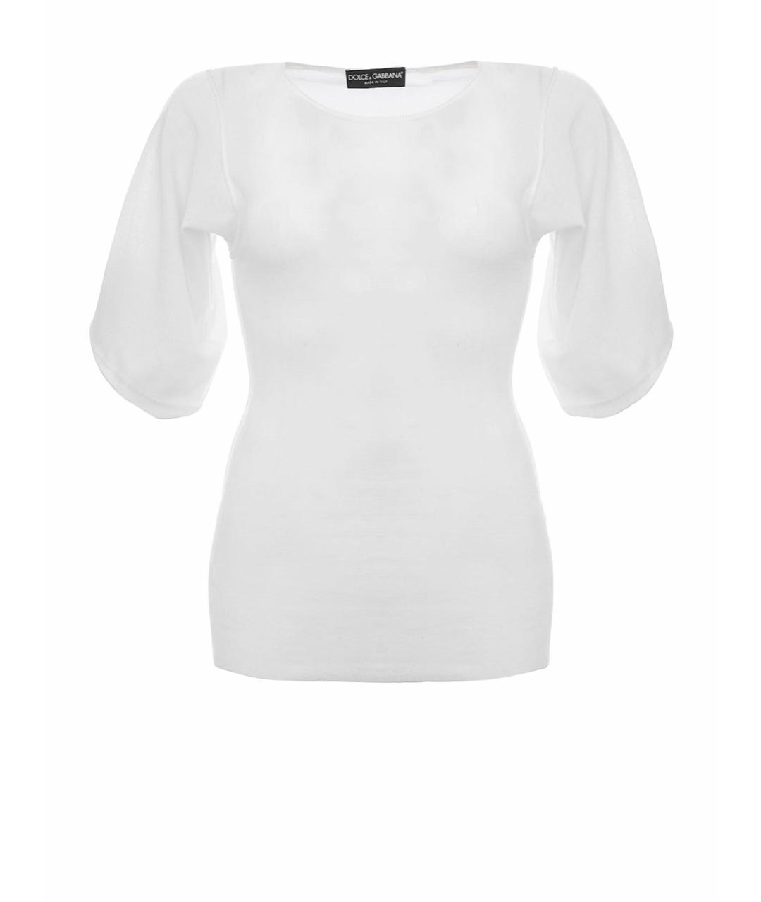 DOLCE&GABBANA Белая хлопковая блузы, фото 9