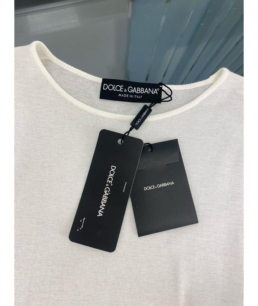 DOLCE&GABBANA Белая хлопковая блузы, фото 3