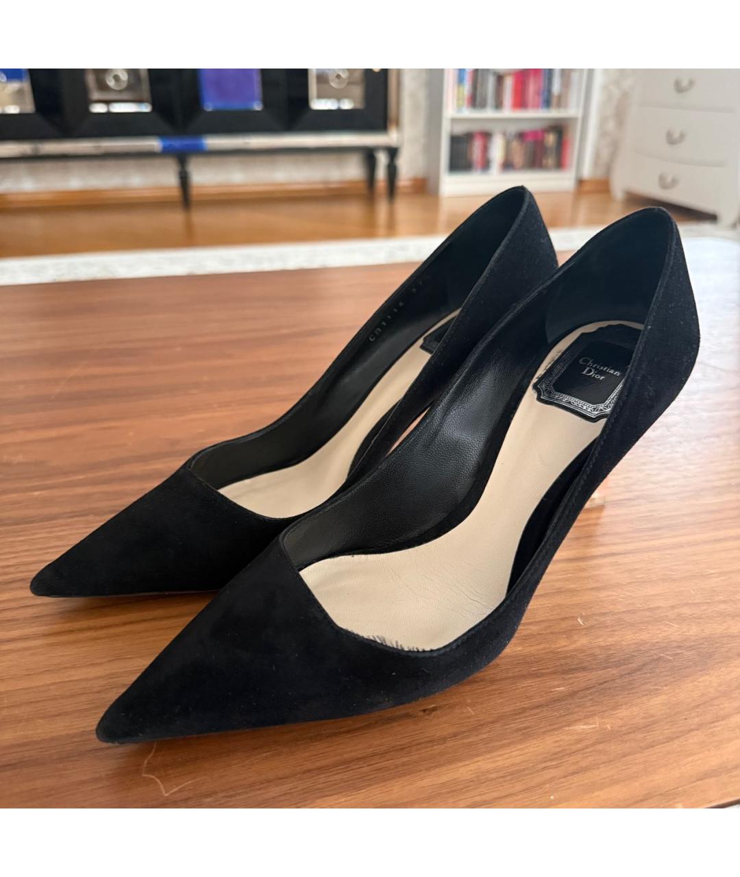 CHRISTIAN DIOR Черные замшевые туфли, фото 6