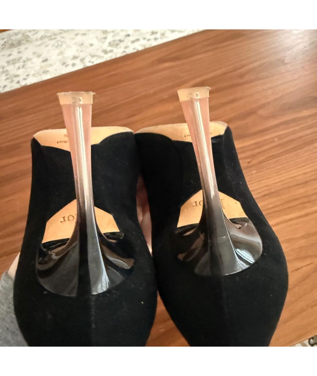 CHRISTIAN DIOR Черные замшевые туфли, фото 7