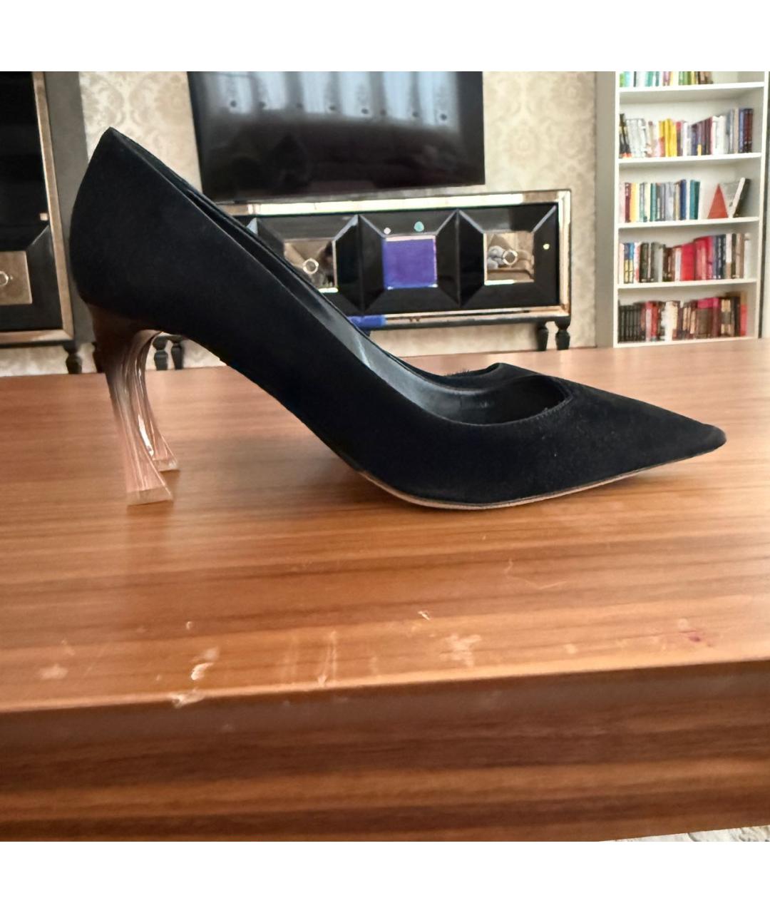 CHRISTIAN DIOR Черные замшевые туфли, фото 8
