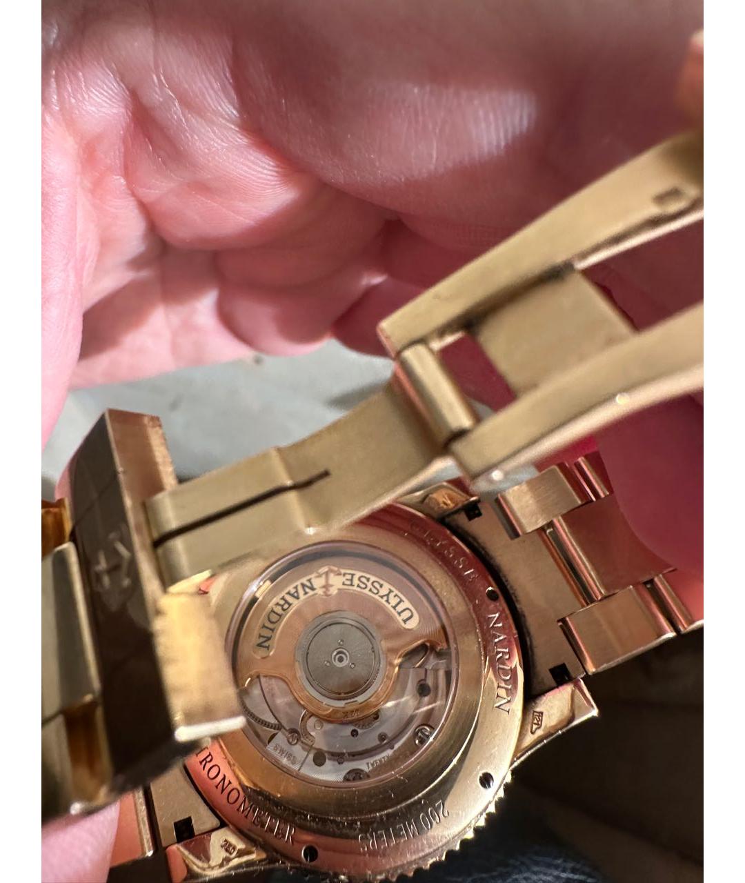 Ulysse Nardin Золотые часы из желтого золота, фото 3