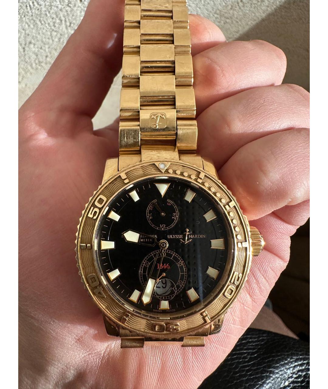 Ulysse Nardin Золотые часы из желтого золота, фото 4