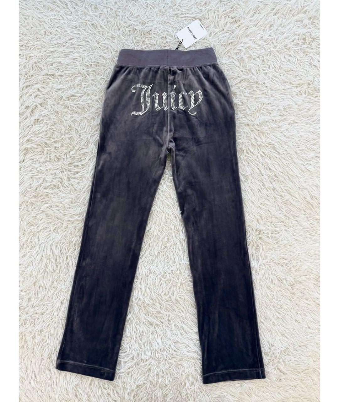 JUICY COUTURE Серые велюровые спортивные брюки и шорты, фото 2