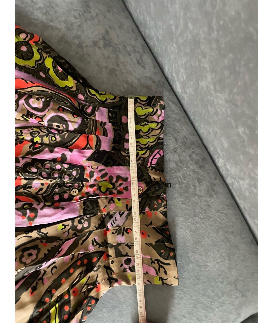 PAUL SMITH Шелковая юбка миди, фото 5