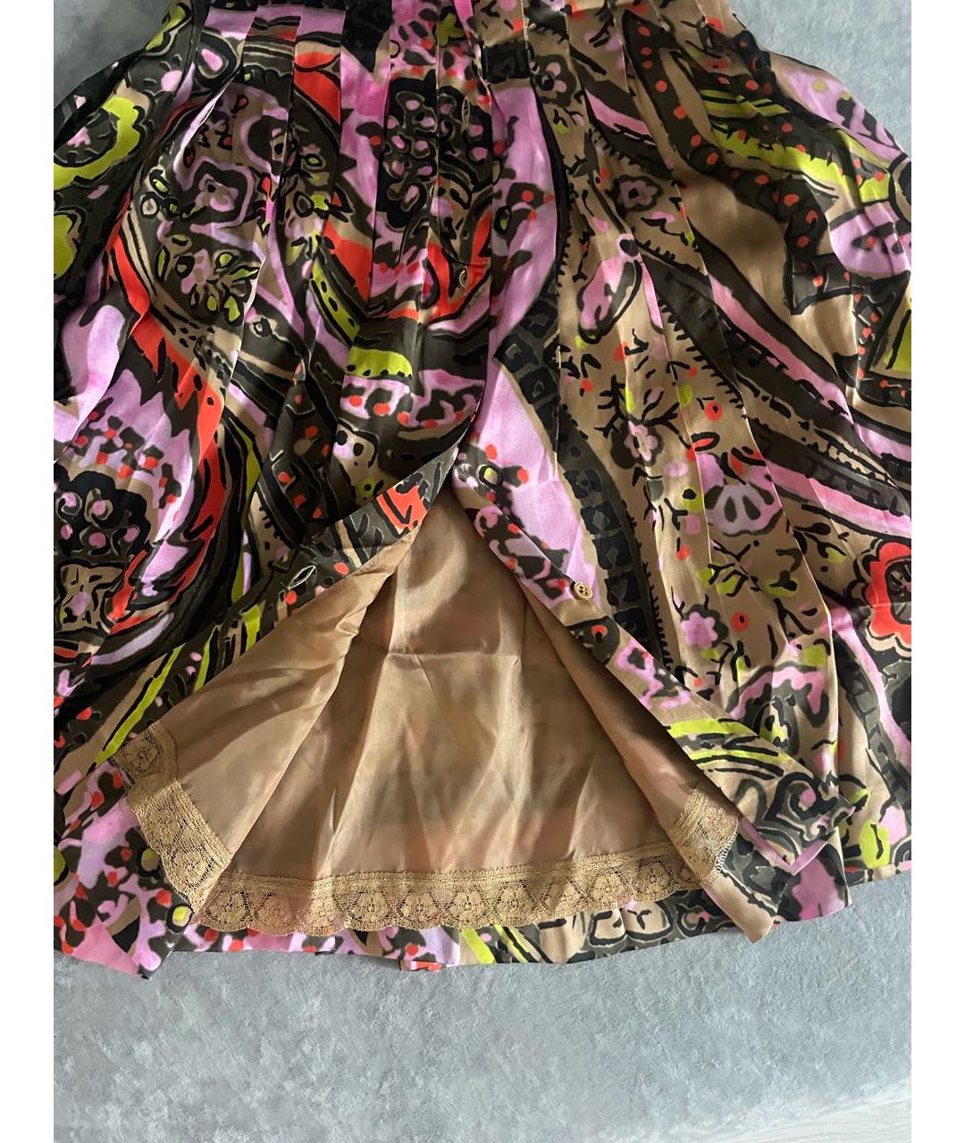 PAUL SMITH Шелковая юбка миди, фото 7