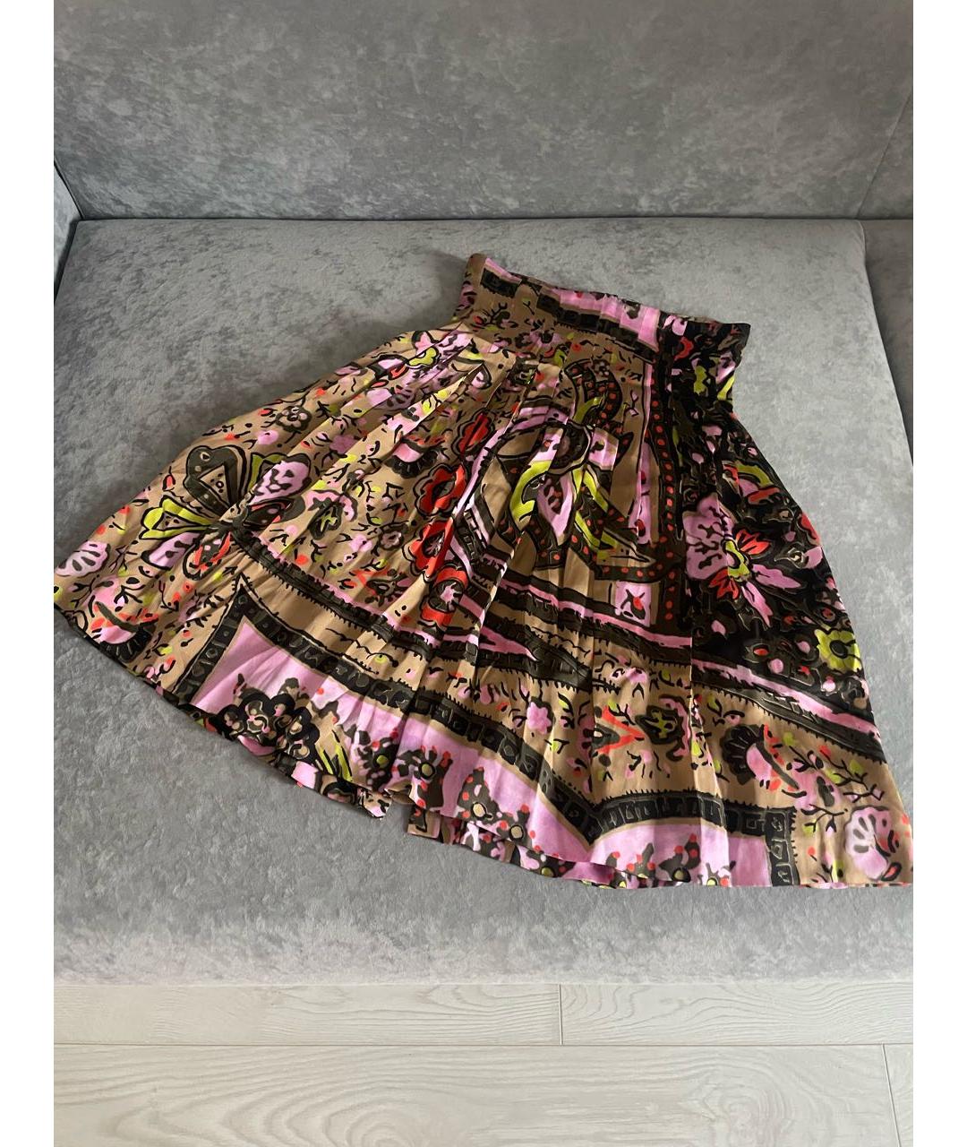 PAUL SMITH Шелковая юбка миди, фото 2