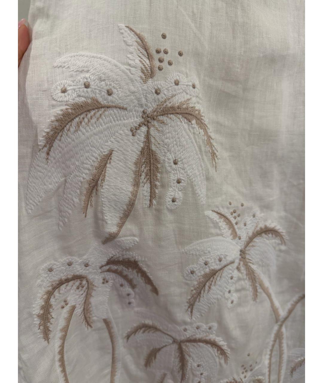 ZIMMERMANN Белое льняное повседневное платье, фото 6