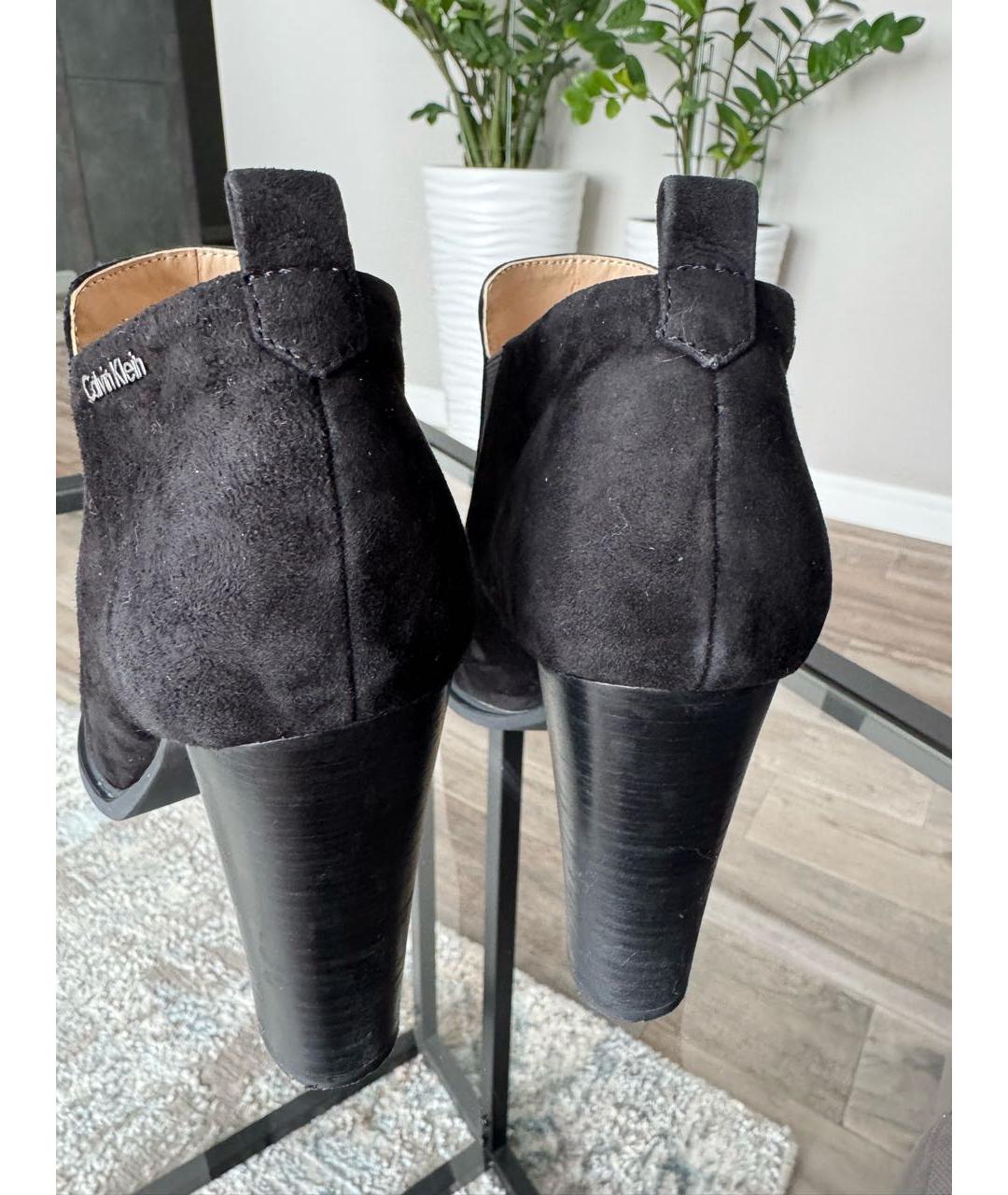 CALVIN KLEIN Черные замшевые ботильоны, фото 5