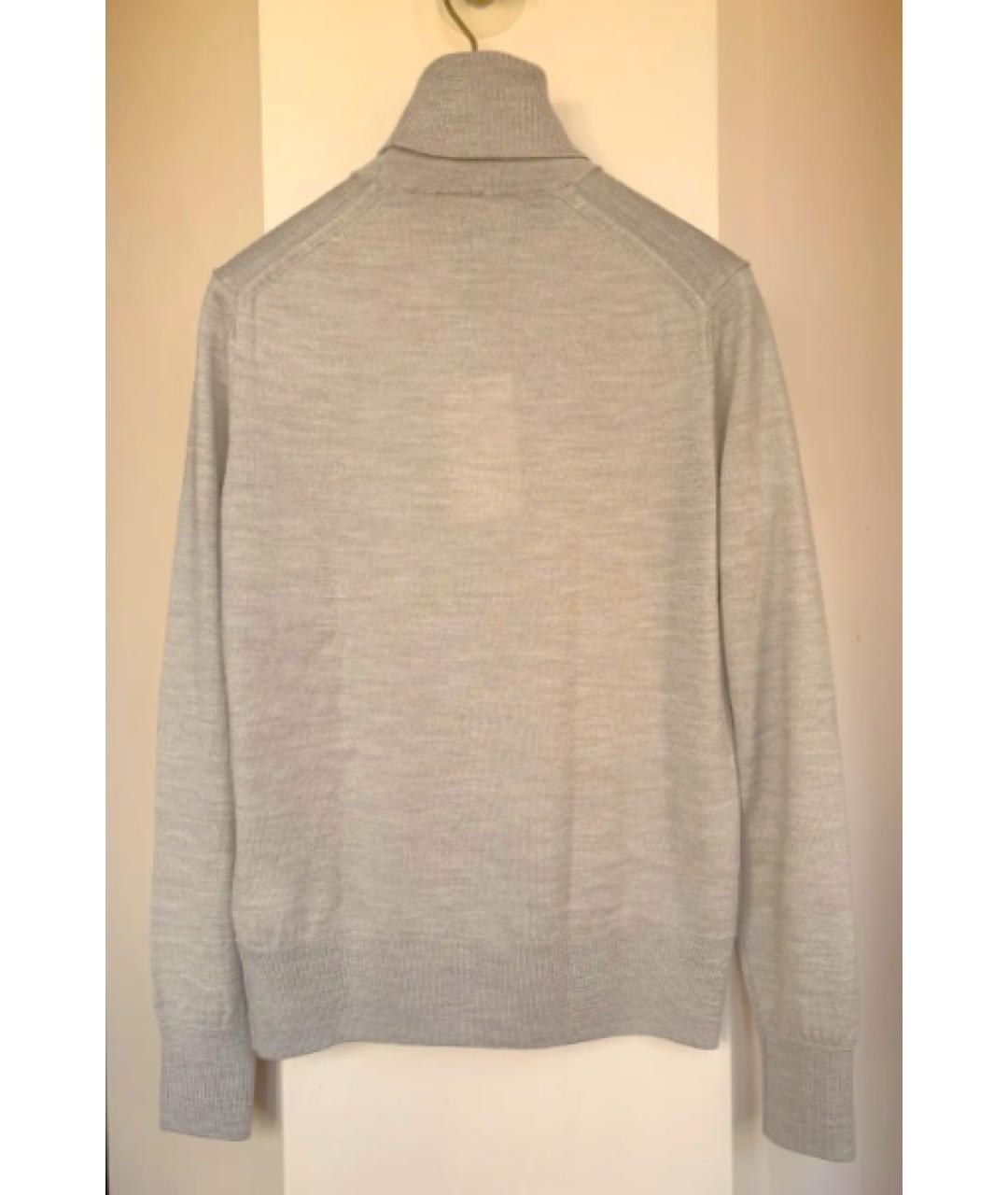 BROOKS Бежевый шерстяной джемпер / свитер, фото 4