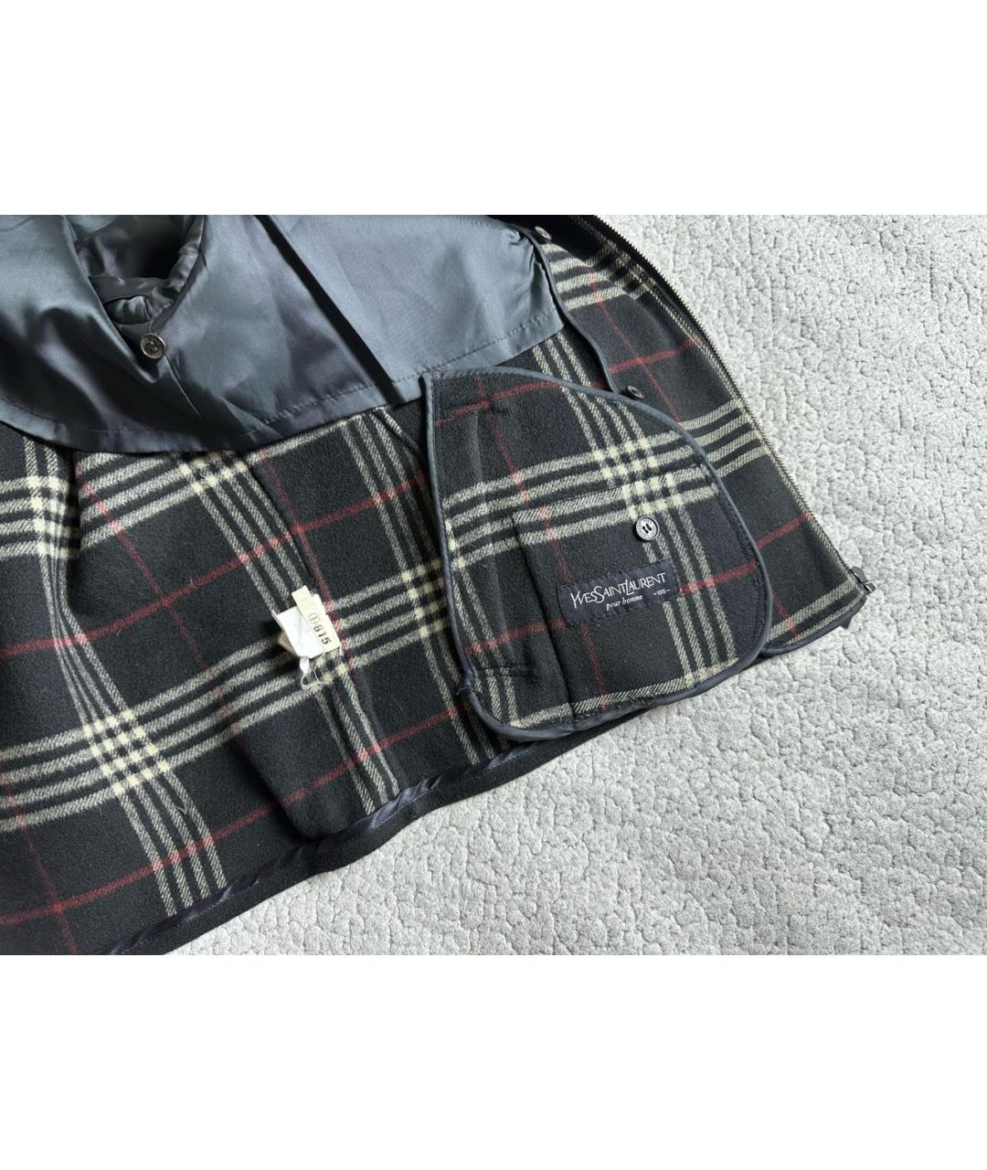 YVES SAINT LAURENT BEAUTY Черная шерстяная куртка, фото 4