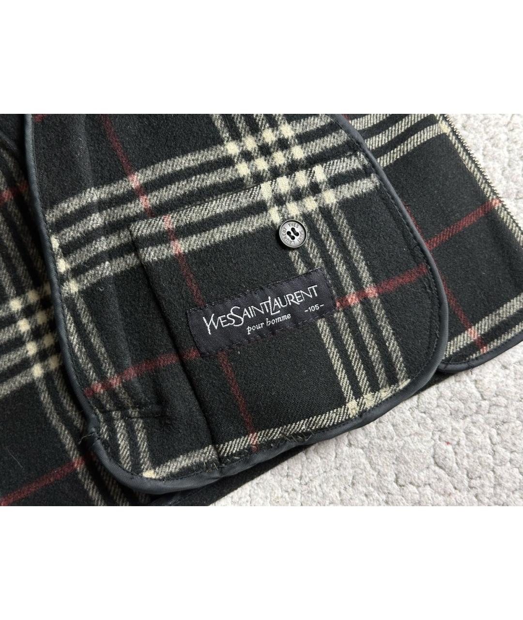 YVES SAINT LAURENT BEAUTY Черная шерстяная куртка, фото 5