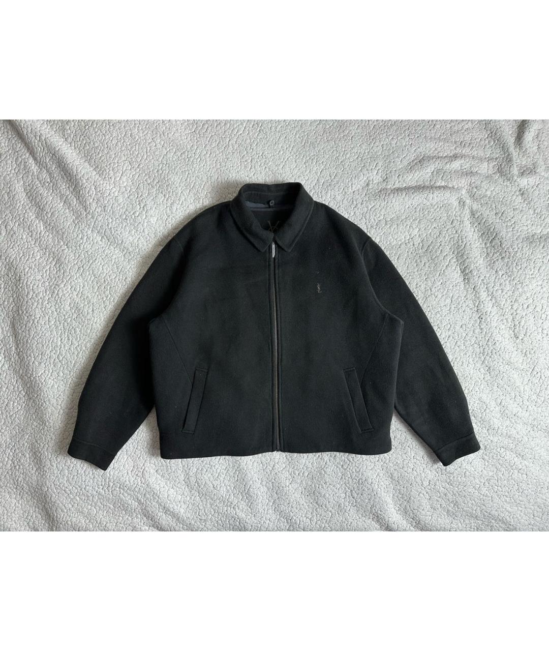 YVES SAINT LAURENT BEAUTY Черная шерстяная куртка, фото 9