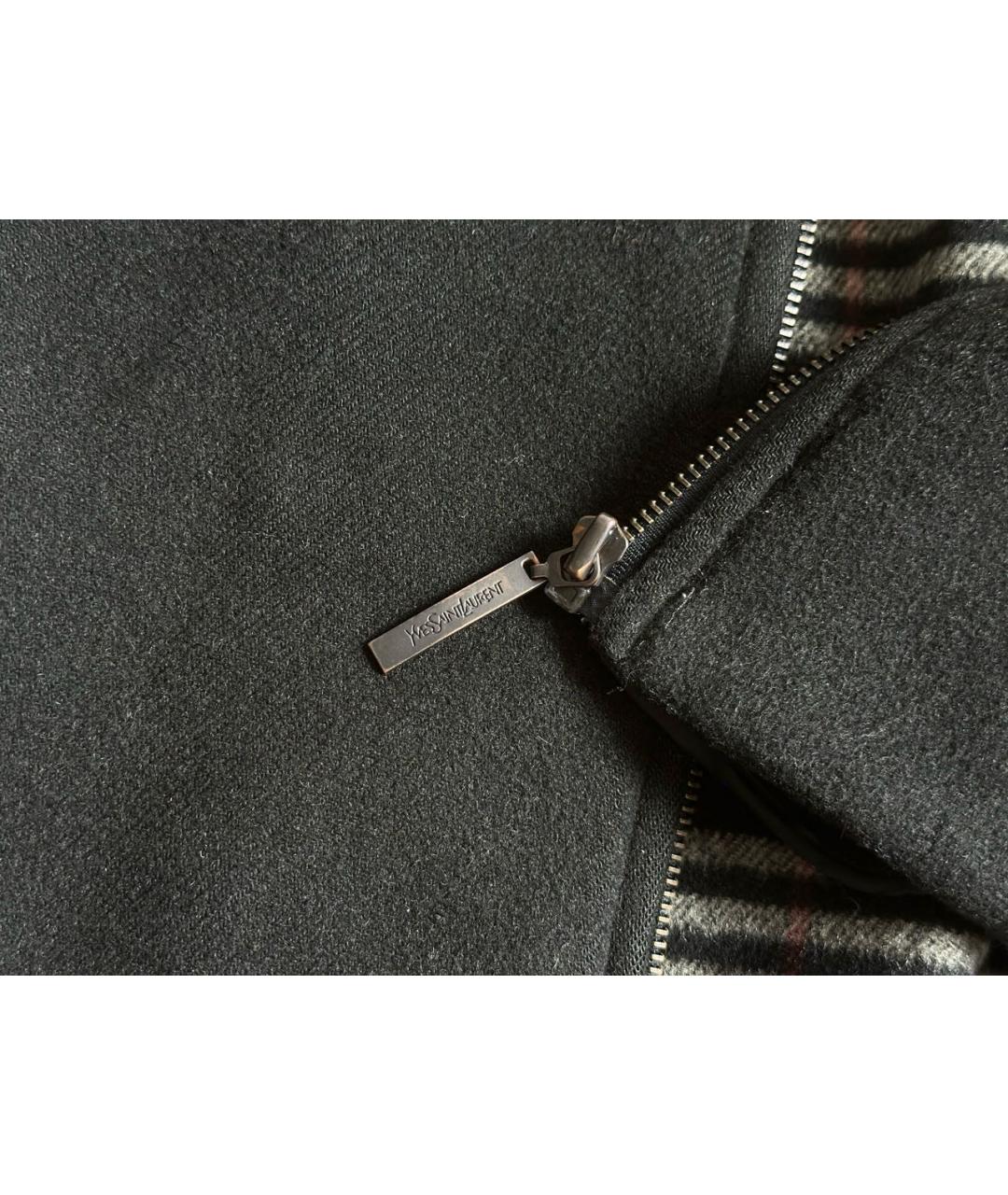 YVES SAINT LAURENT BEAUTY Черная шерстяная куртка, фото 6