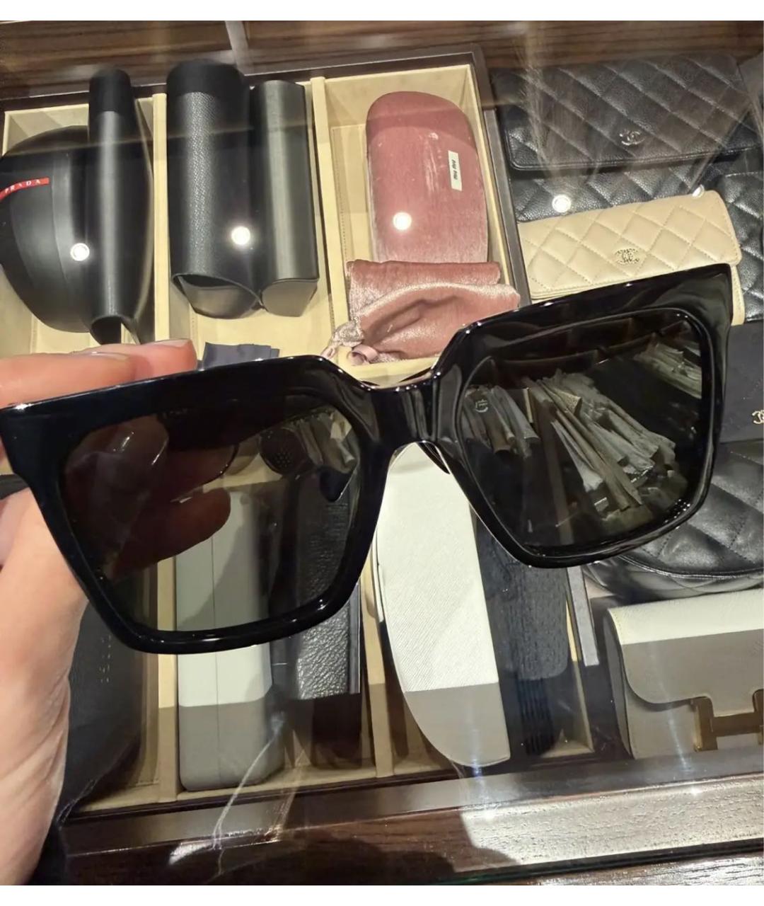 CELINE Черные пластиковые солнцезащитные очки, фото 4