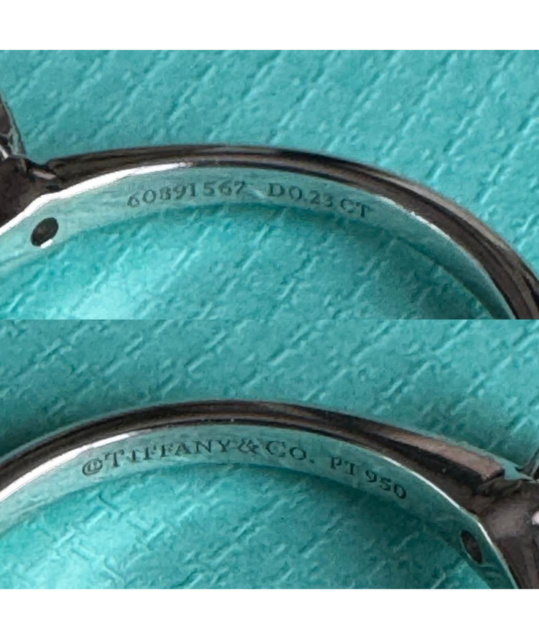 TIFFANY&CO Серебряное платиновое кольцо, фото 4