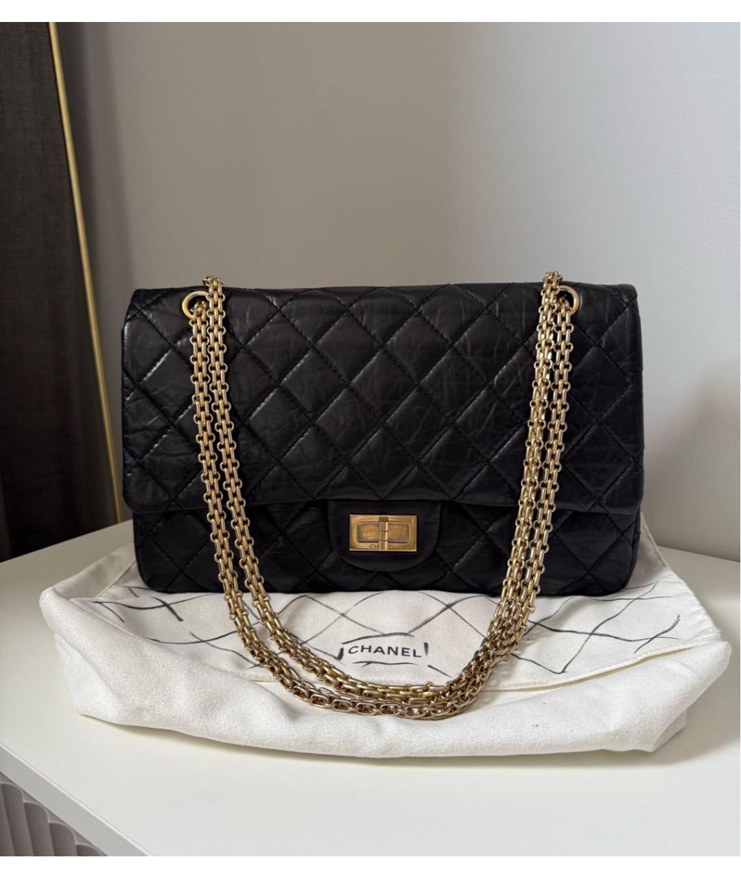 CHANEL Черная кожаная сумка через плечо, фото 9