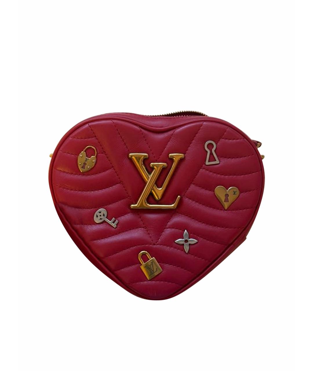 LOUIS VUITTON Красная кожаная сумка через плечо, фото 1