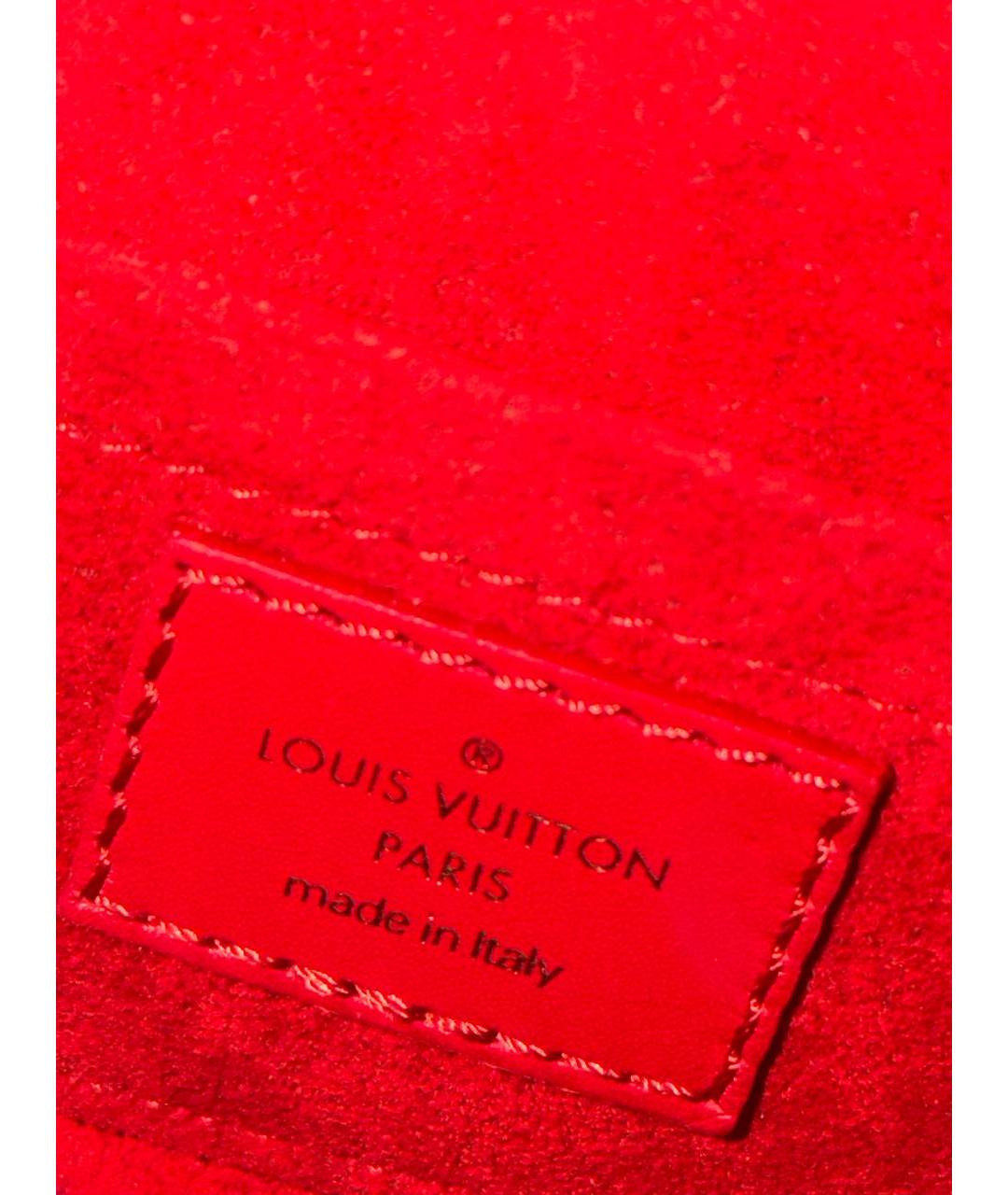 LOUIS VUITTON Красная кожаная сумка через плечо, фото 4