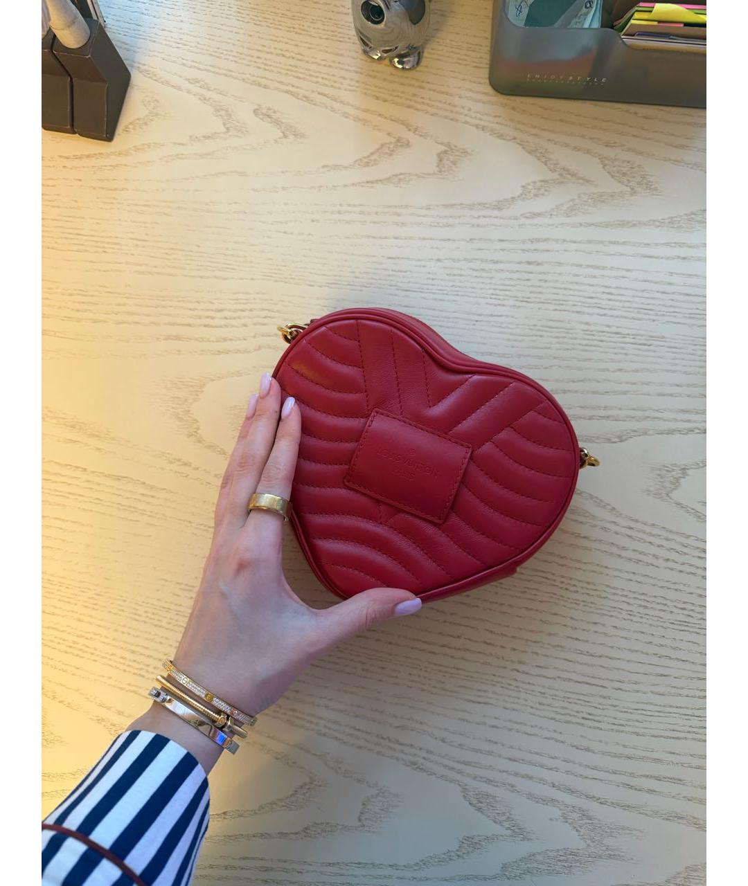 LOUIS VUITTON Красная кожаная сумка через плечо, фото 2