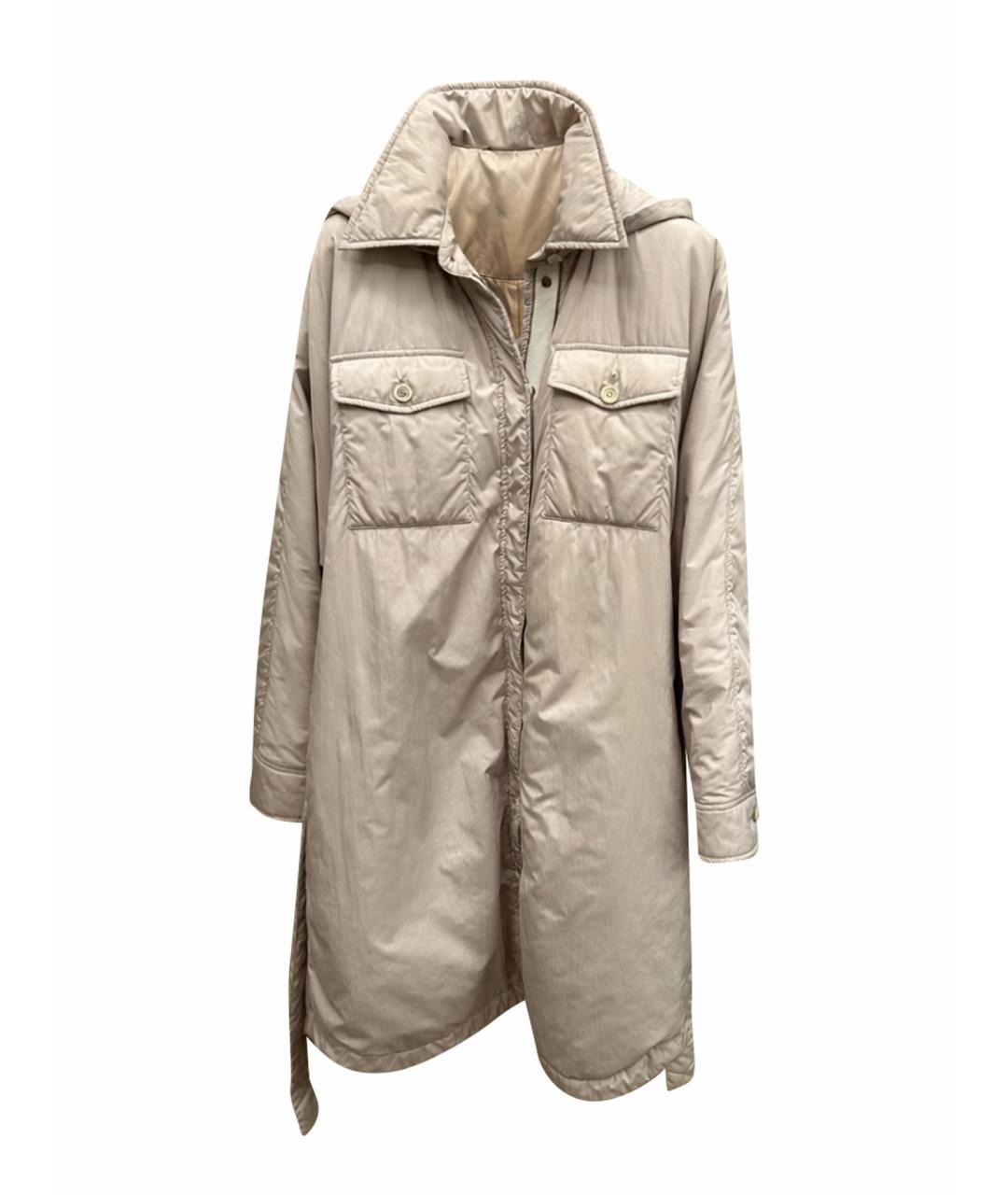 BRUNELLO CUCINELLI Бежевая полиэстеровая куртка, фото 1