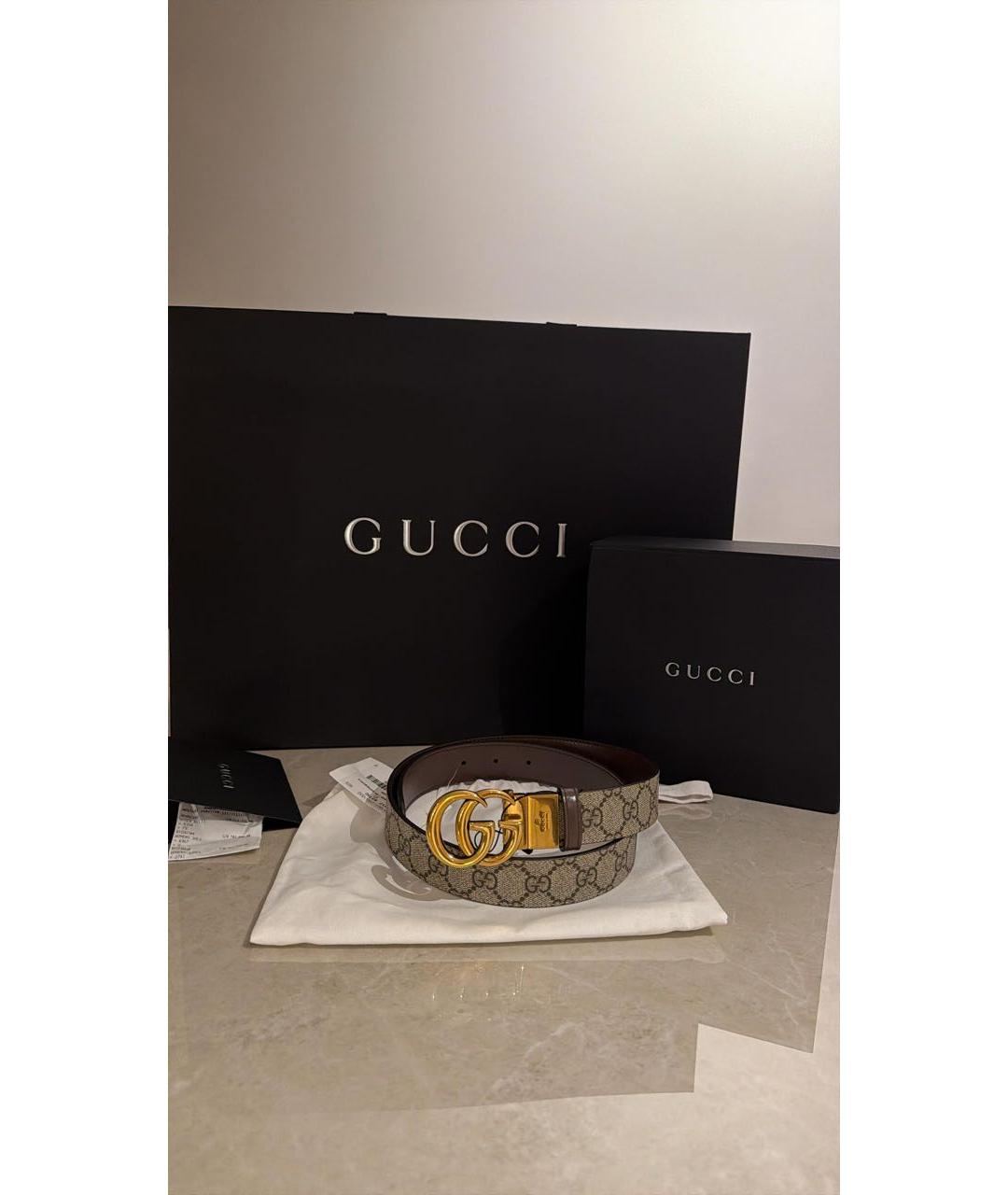 GUCCI Коричневый кожаный ремень, фото 4