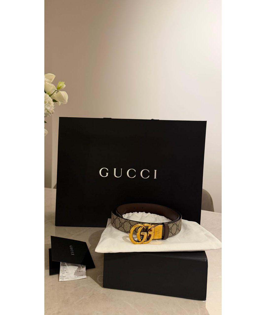 GUCCI Коричневый кожаный ремень, фото 7