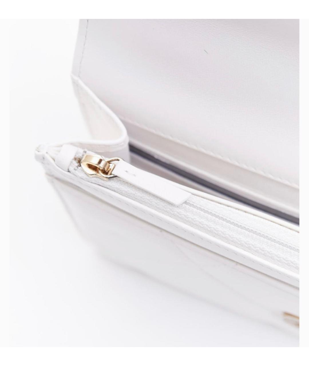 CHANEL Белая кожаная сумка через плечо, фото 4
