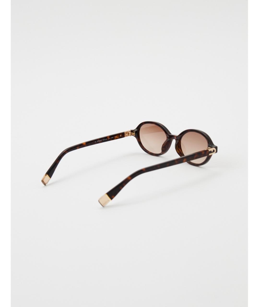 FURLA Коричневые пластиковые солнцезащитные очки, фото 2