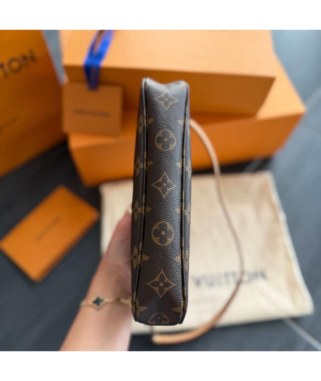 LOUIS VUITTON Коричневая сумка через плечо, фото 3