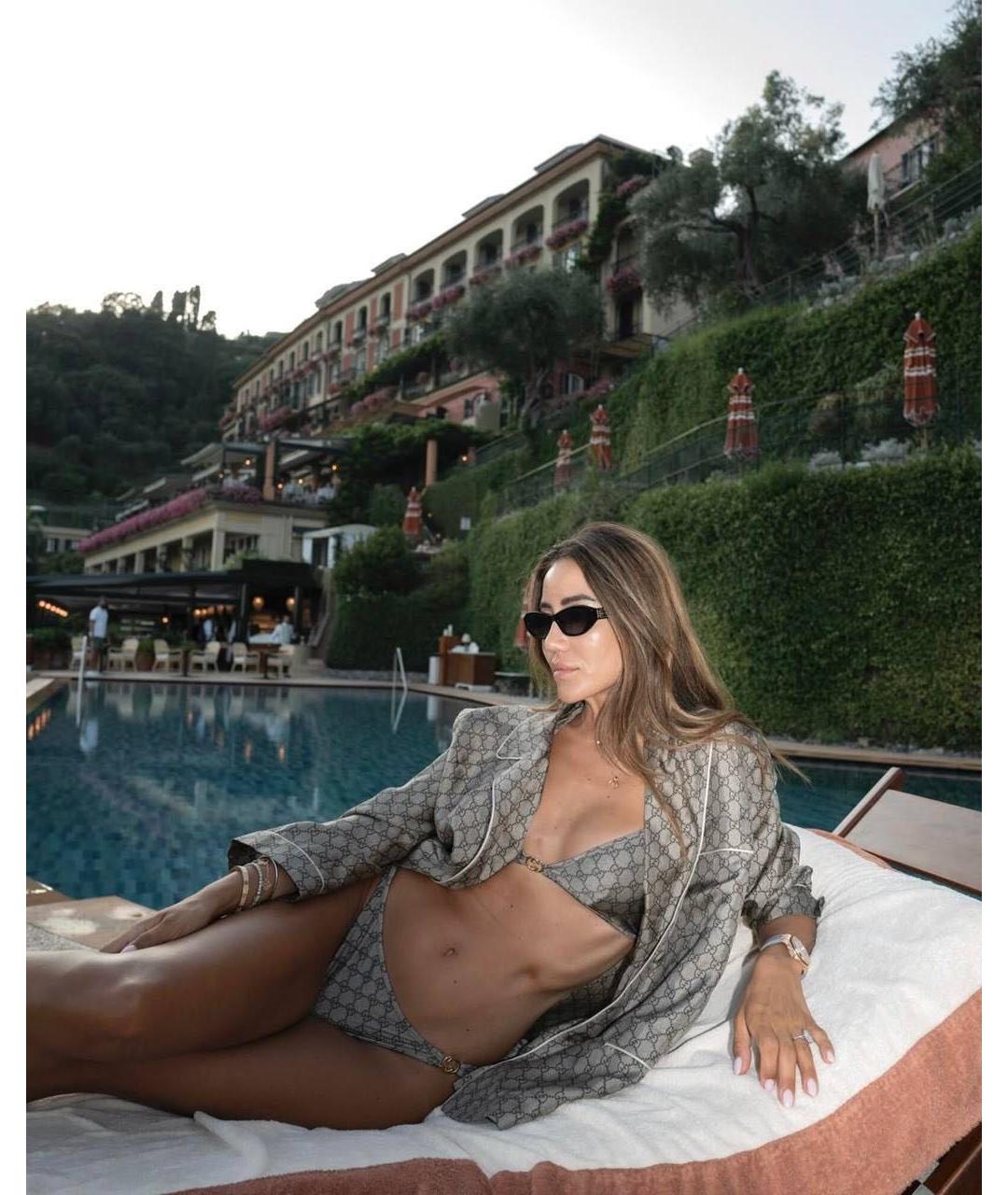 GUCCI Бежевый полиамидовый купальник, фото 7