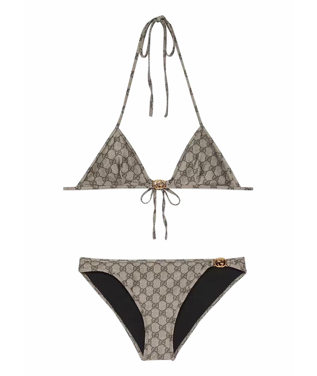 GUCCI Бежевый полиамидовый купальник, фото 1