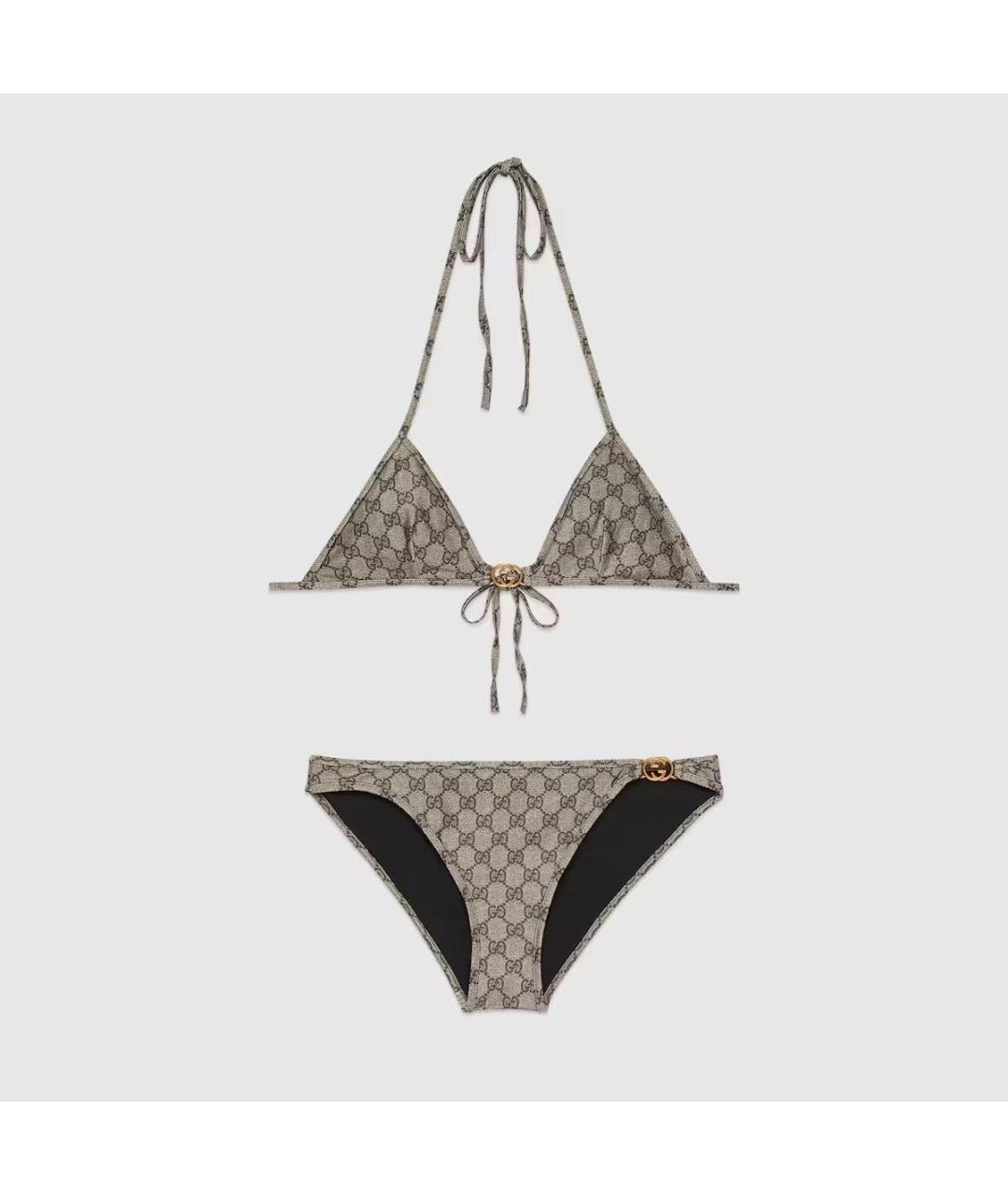 GUCCI Бежевый полиамидовый купальник, фото 9