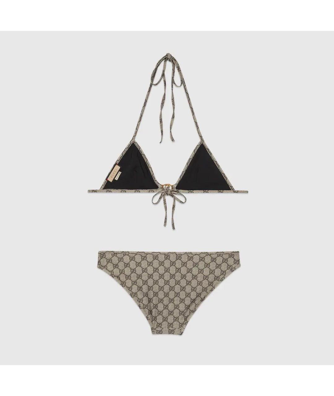 GUCCI Бежевый полиамидовый купальник, фото 2