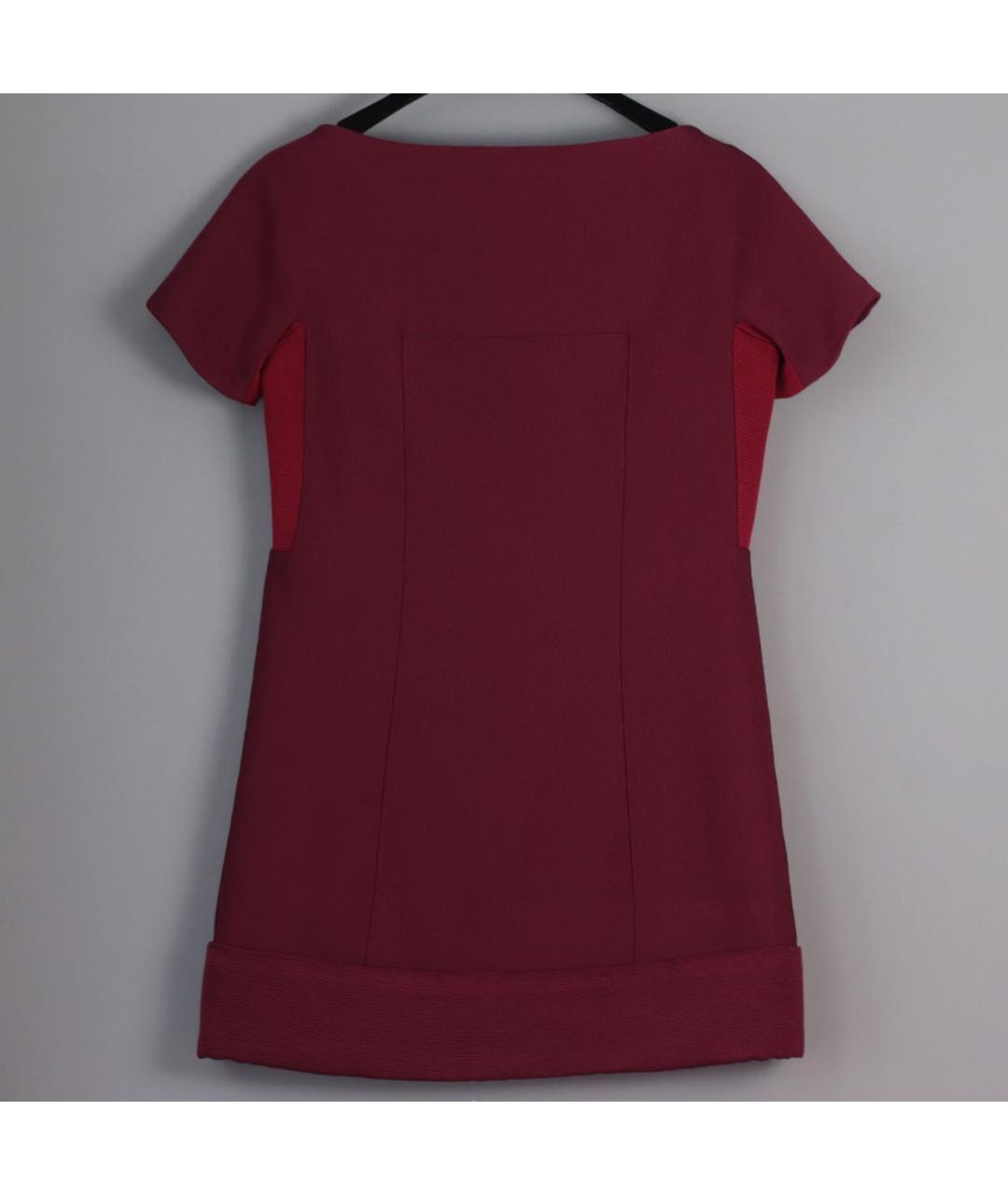MARC JACOBS Бордовое шерстяное повседневное платье, фото 2