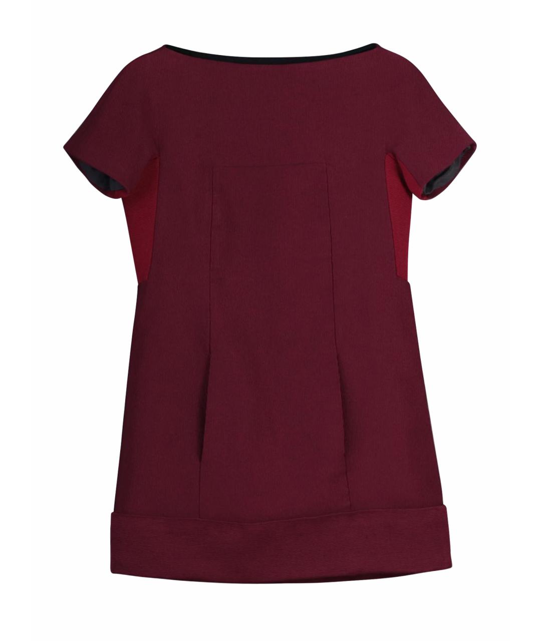 MARC JACOBS Бордовое шерстяное повседневное платье, фото 1