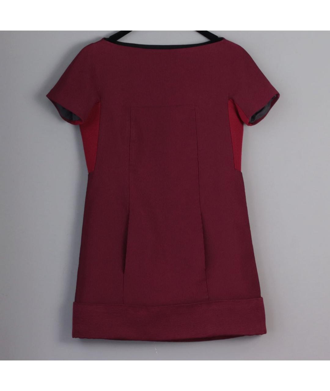 MARC JACOBS Бордовое шерстяное повседневное платье, фото 7