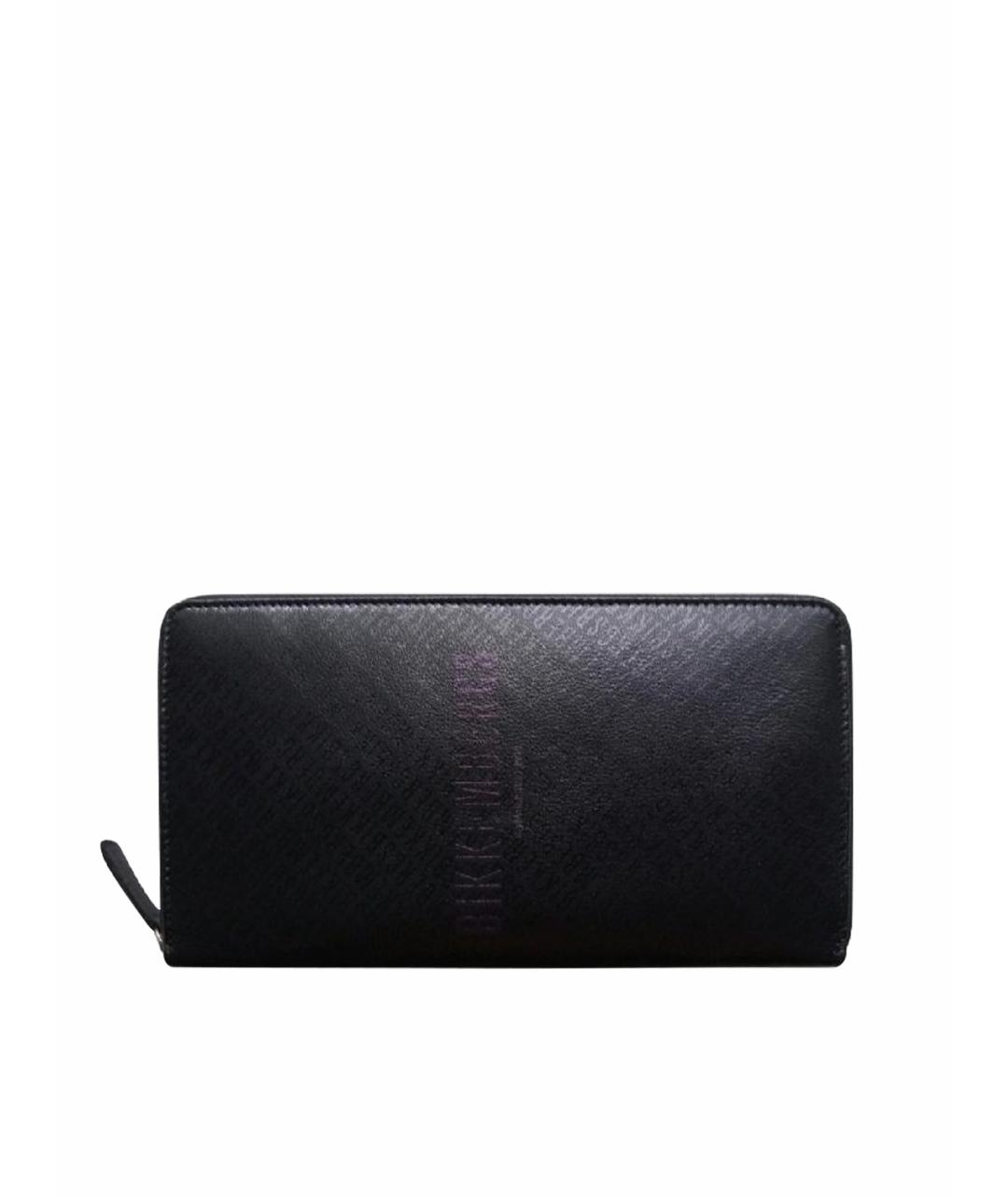 BIKKEMBERGS Черный кожаный кошелек, фото 1