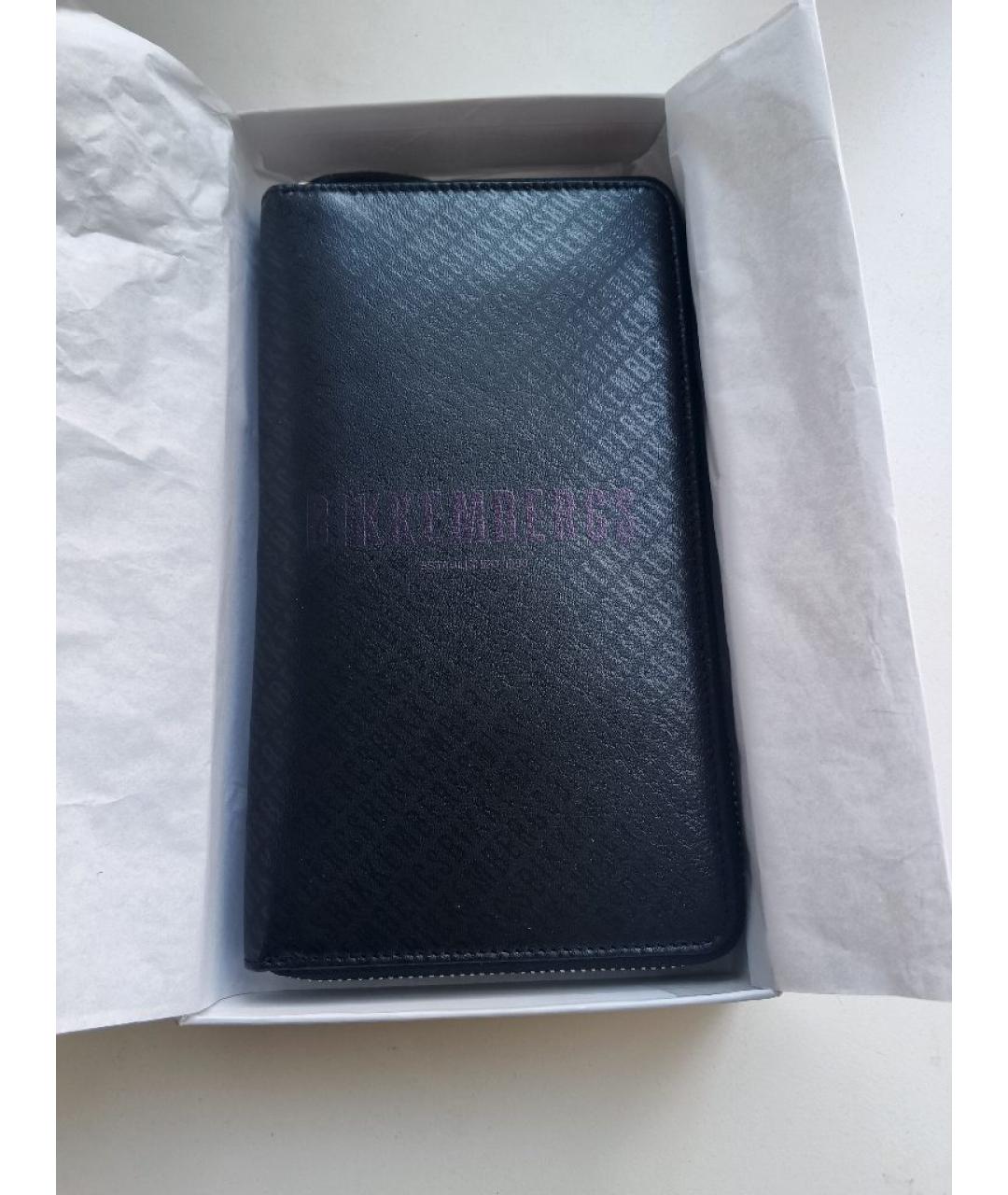 BIKKEMBERGS Черный кожаный кошелек, фото 5