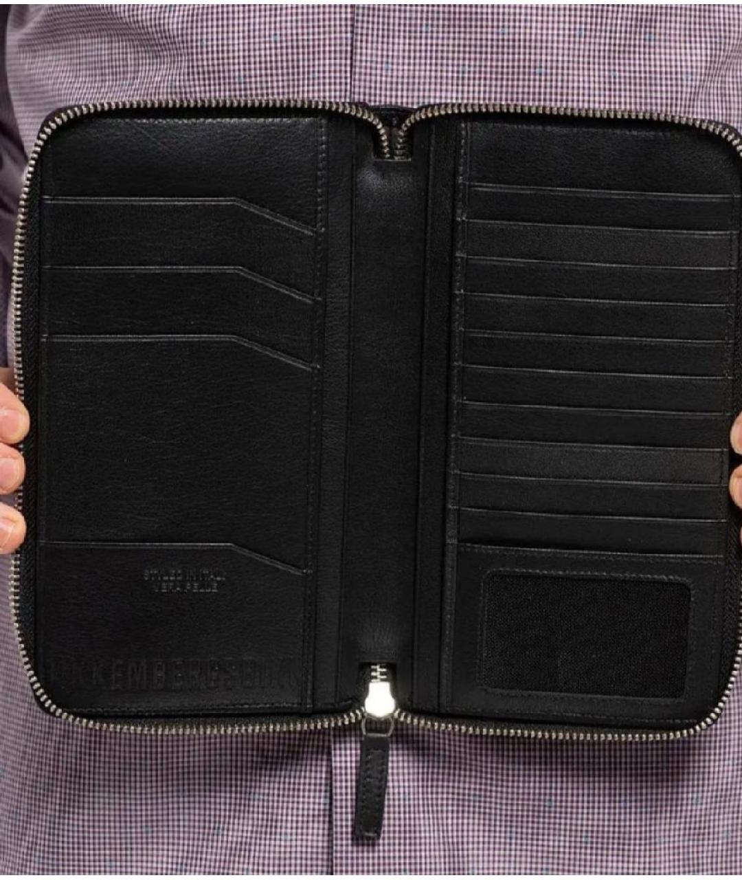 BIKKEMBERGS Черный кожаный кошелек, фото 3