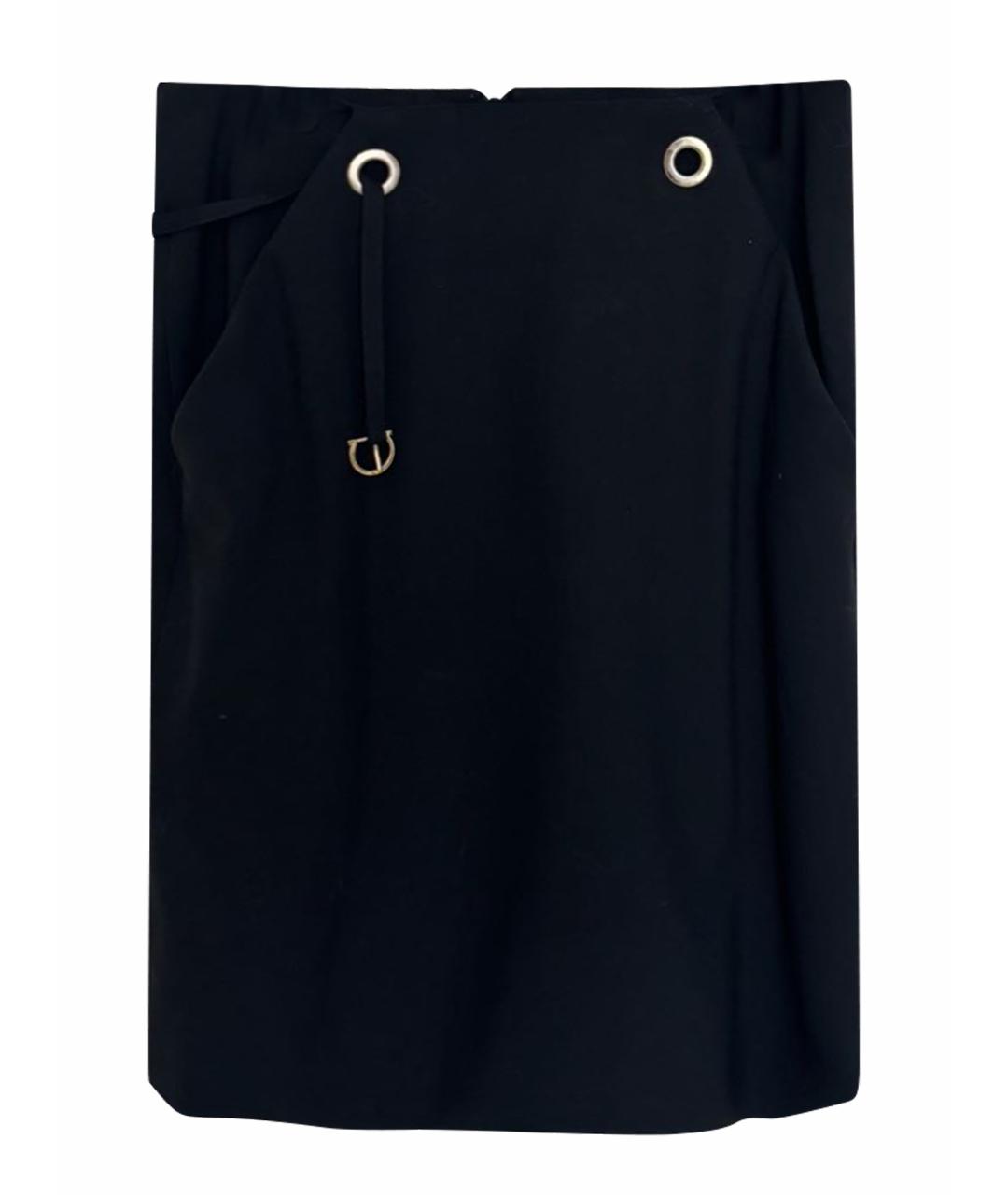 FERRAGAMO Черная хлопковая юбка миди, фото 1