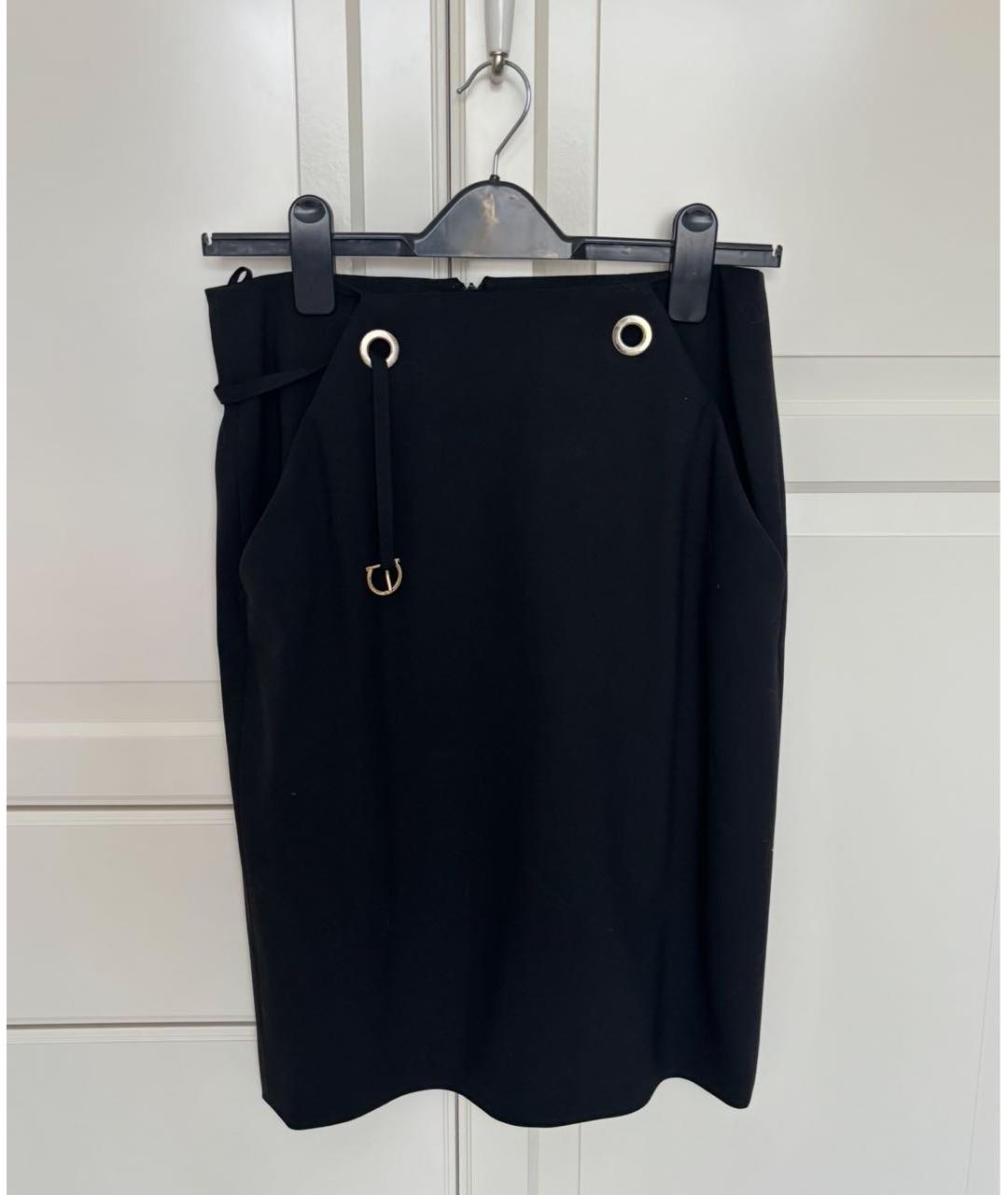 FERRAGAMO Черная хлопковая юбка миди, фото 5