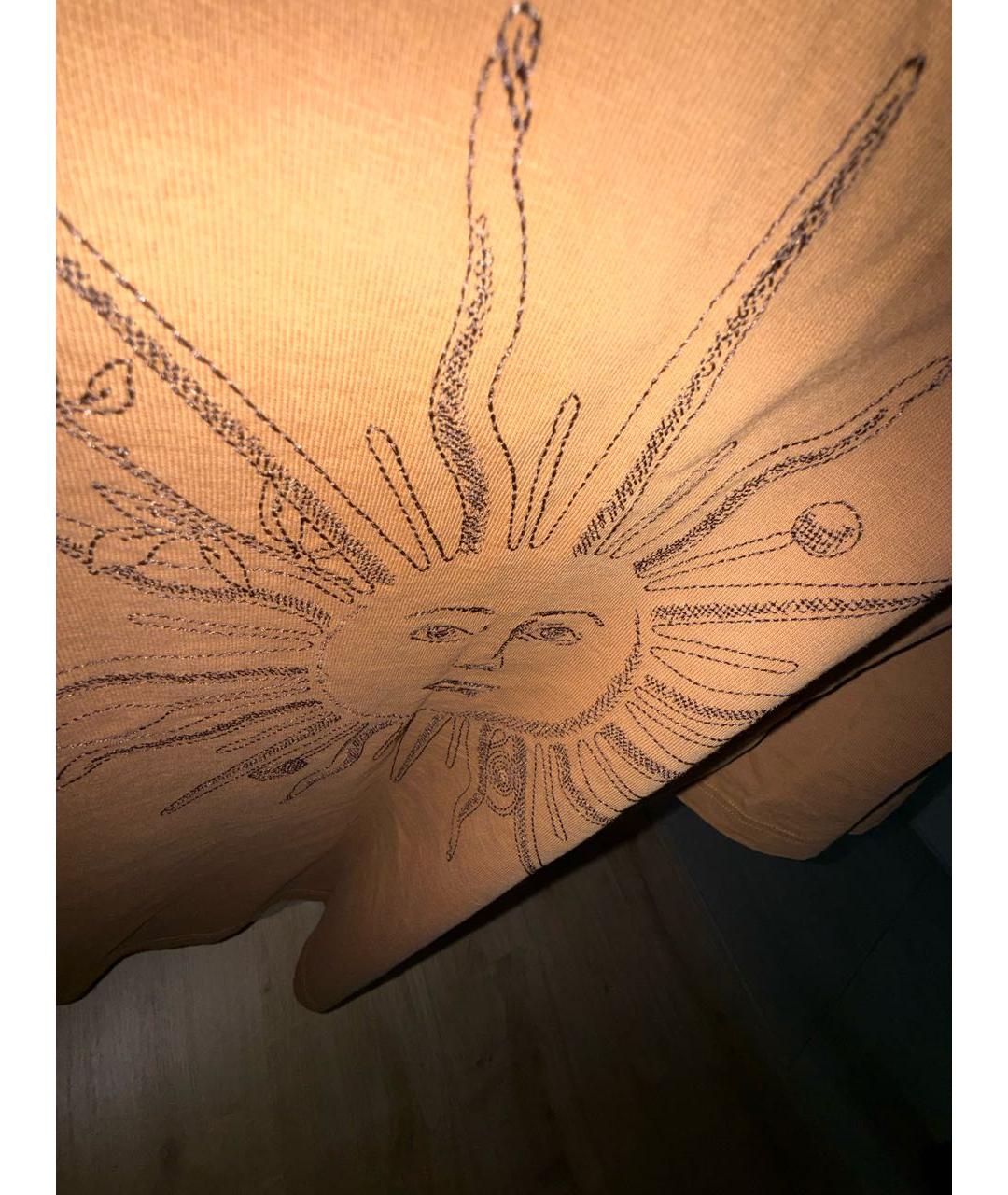 JACQUEMUS Коричневая хлопковая футболка, фото 4