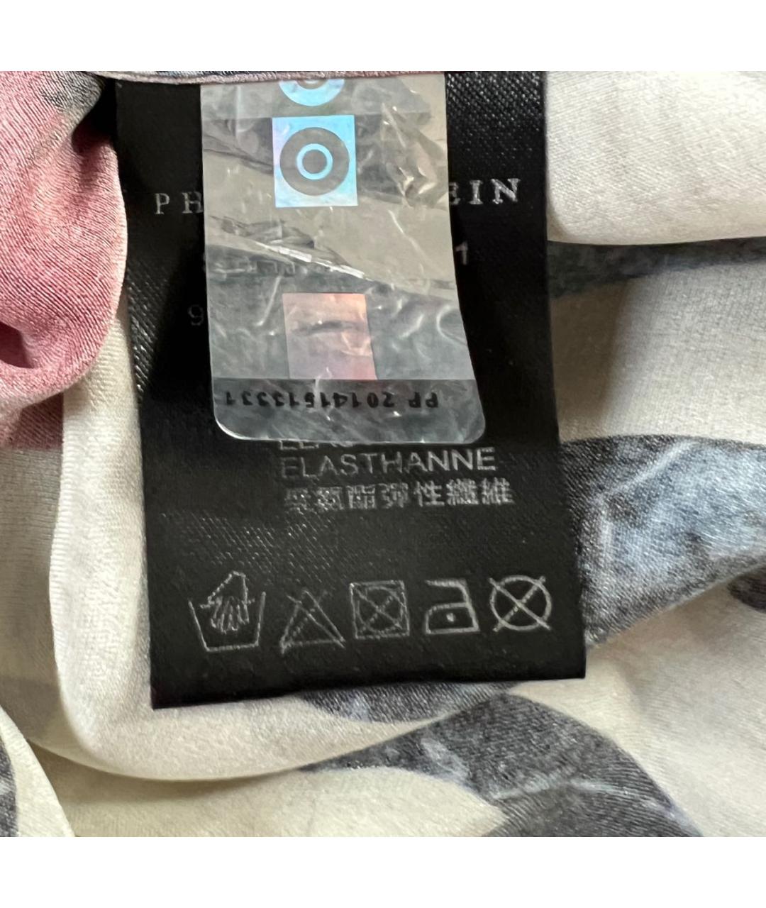 PHILIPP PLEIN Мульти шелковая блузы, фото 4