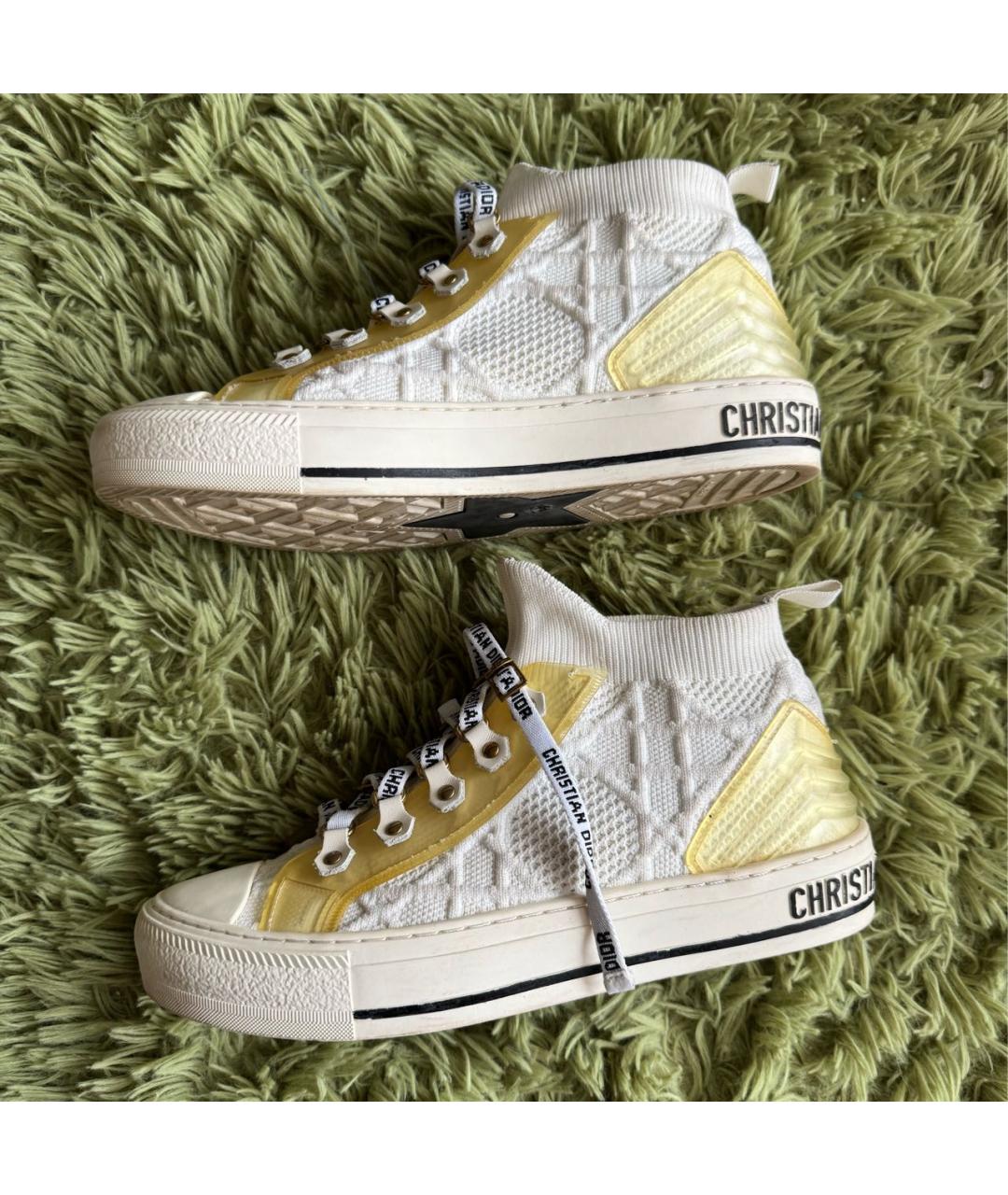 CHRISTIAN DIOR Белые текстильные кеды, фото 6