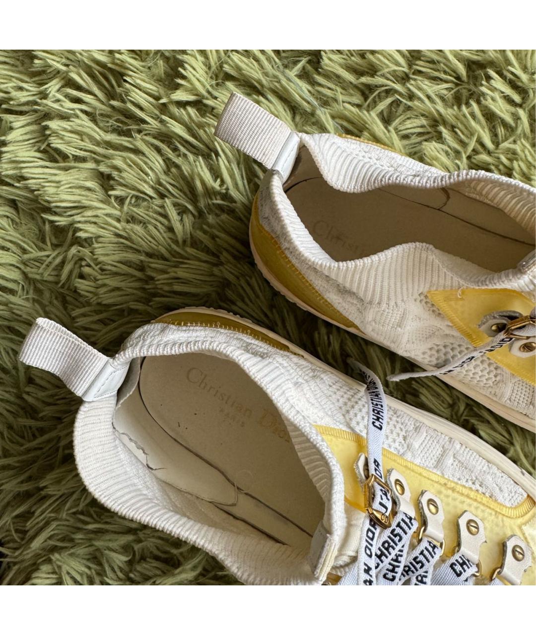 CHRISTIAN DIOR Белые текстильные кеды, фото 5