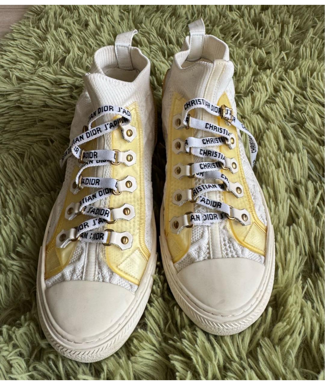 CHRISTIAN DIOR Белые текстильные кеды, фото 2